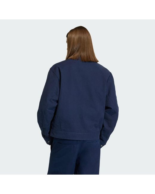 Adidas Blue Premium Essentials Bomber Jacket for men