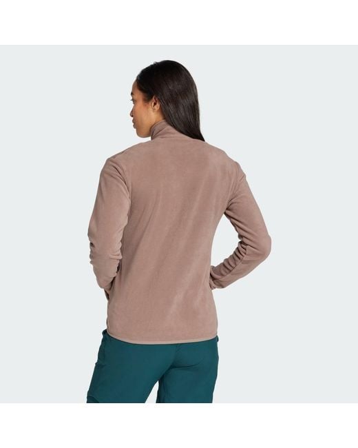 Adidas Brown Multi Essentials Full-Zip Fleece Jacket
