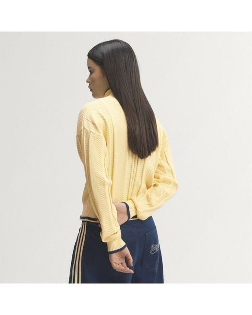 Adidas Blue Cable Knit Firebird Track Top