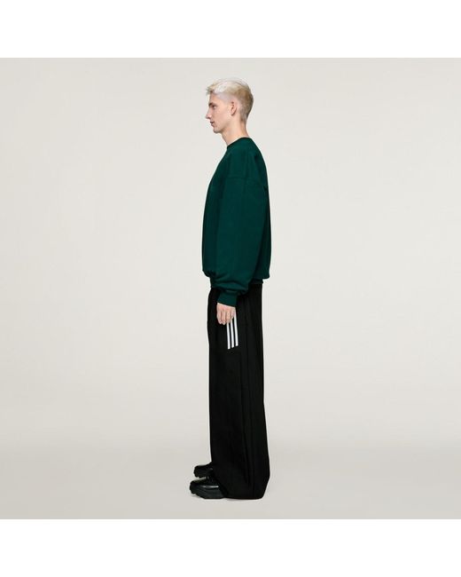 Adidas Green Y-3 Brushed Terry Crew Sweatshirt