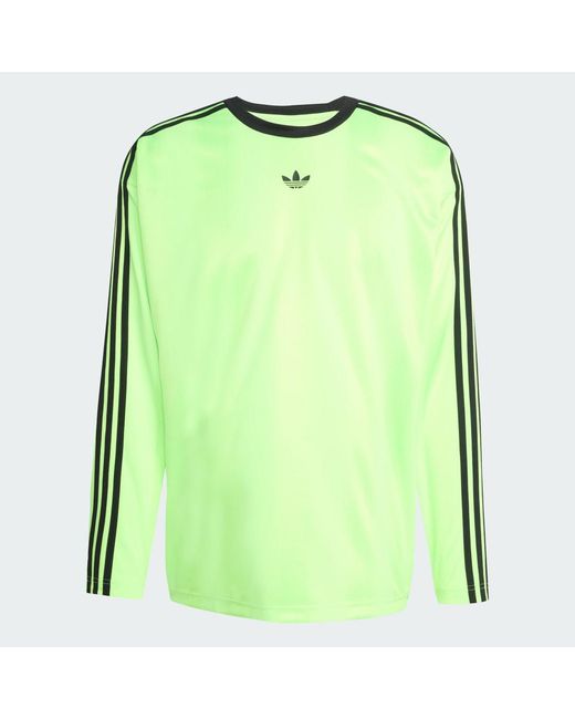 Adidas Green Adicolor Jacquard Long-Sleeve Jersey for men