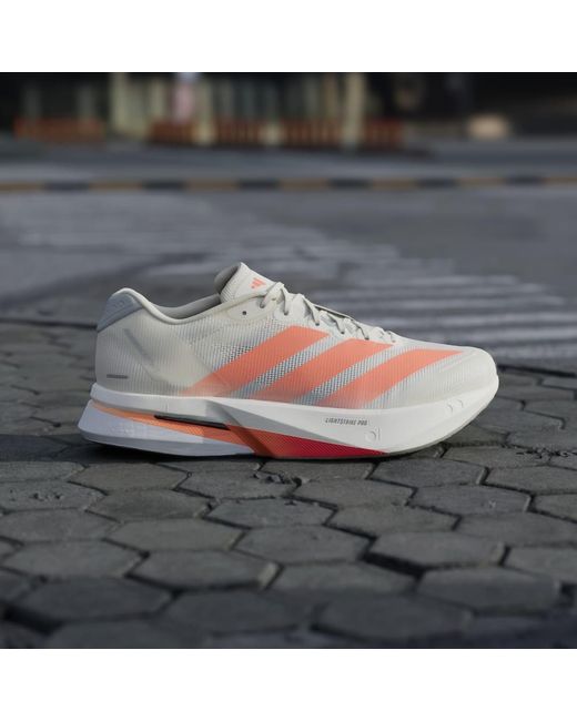 Adidas Pink Adizero Boston 13 Shoes for men
