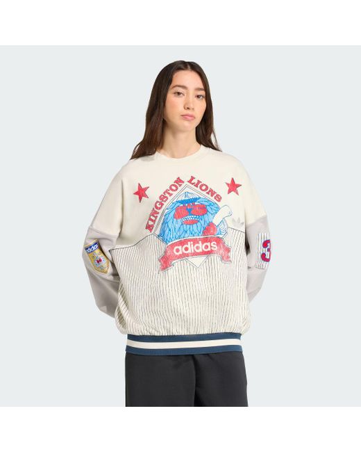 Adidas Gray Archive Baseball Sweatshirt