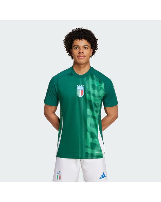 Italia Maglia Pre-Match di Adidas in Green da Uomo