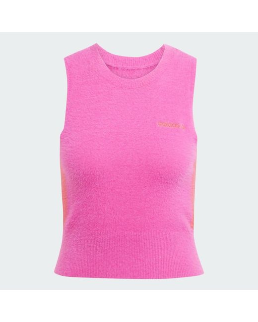 Adidas Pink Fluffy Knitted Vest