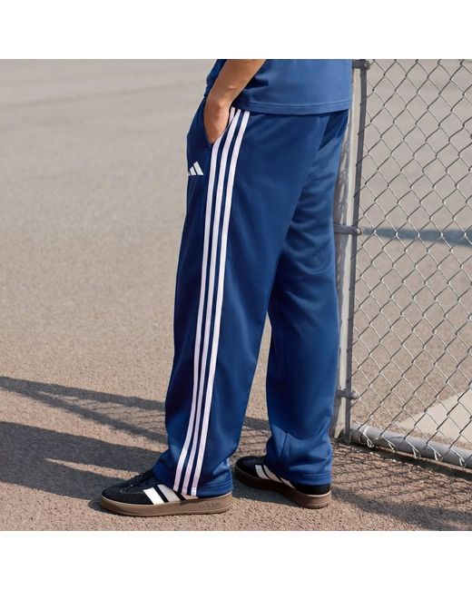 Adidas Blue Stadium Loose Open Hem Pant for men