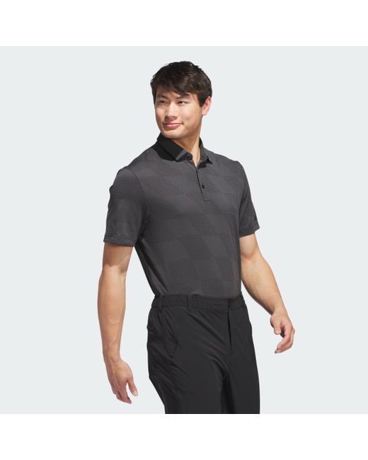 Adidas Black Ultimate365 Textured Polo Shirt for men