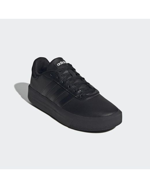 Adidas Black Court Platform Shoes