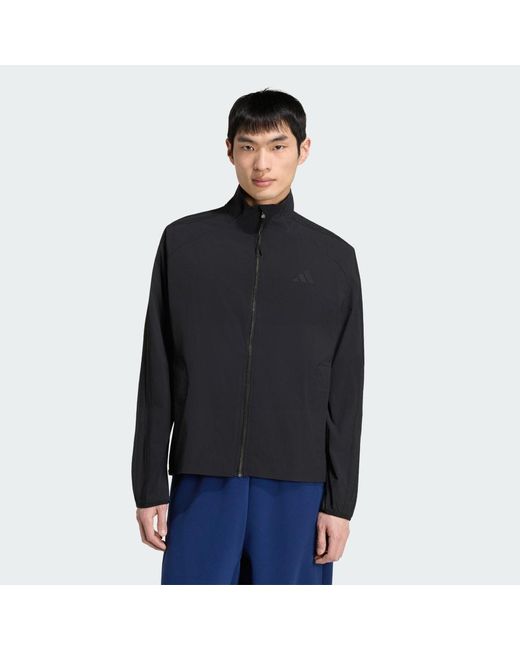 Adidas Black City Tech 3 Stripes Track Top for men