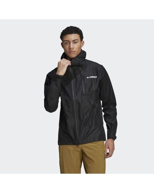 adidas black rain jacket