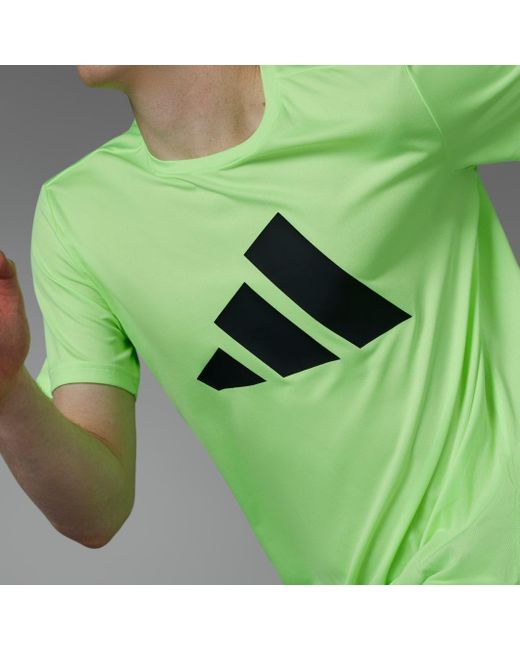 Camiseta Run It Adidas de hombre de color Green