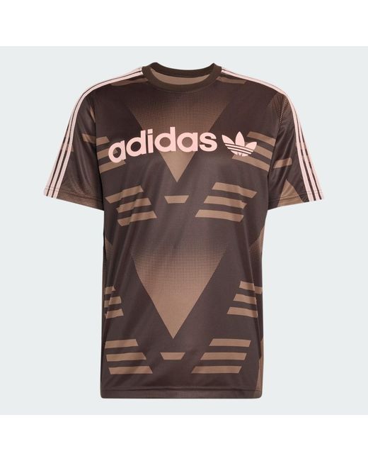 Adidas Originals Brown Jersey Adidas Loose Sponsored Jersey for men
