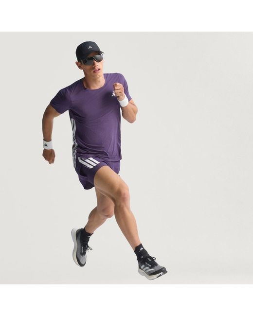 Adidas Purple Adizero Running T-Shirt for men
