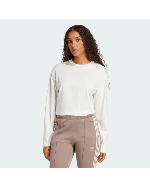 Originals Graphic Long Sleeve Long-Sleeve Top di Adidas in White