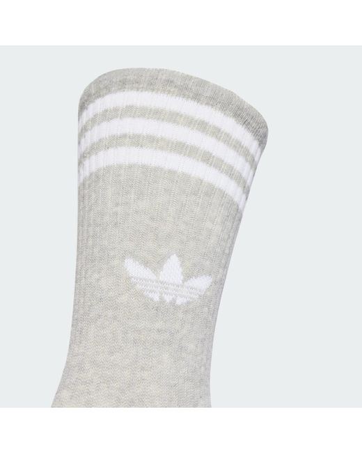 Adidas White 3-Stripes High Crew Socks 3 Pairs