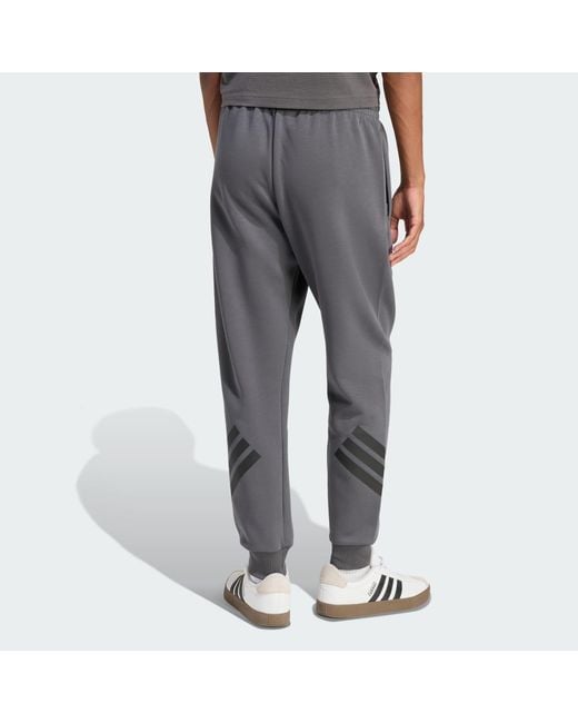 Adidas Gray Future Icons 3-Stripes Tracksuit Bottoms for men