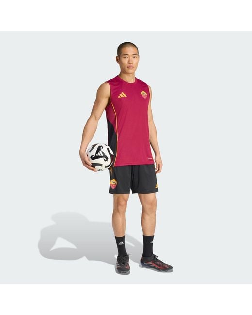Adidas Red As Roma Tiro25 Competition Sleeveless Jersey for men