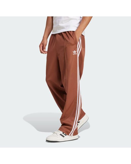 Adidas Originals Brown Adicolor Baggy Fit Firebird Track Pants for men
