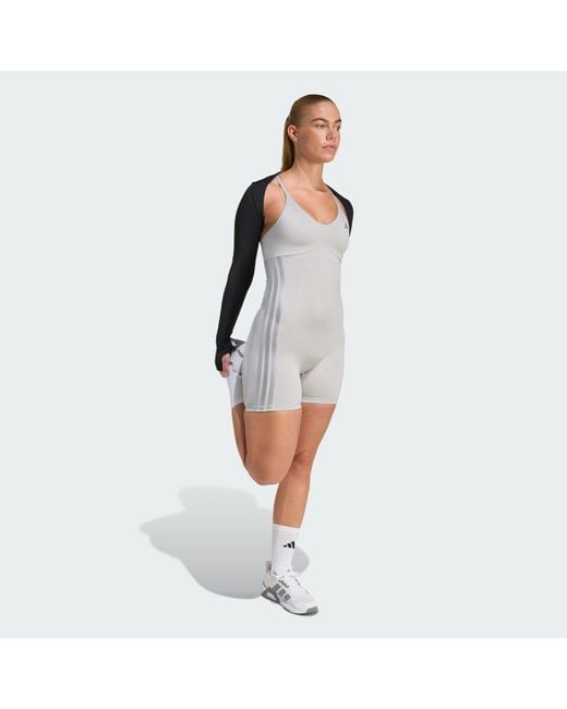 Adidas Gray Primelift Essentials Workout Contour Shrug