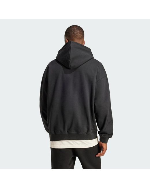Adidas Black Premium Essentials Hoodie for men