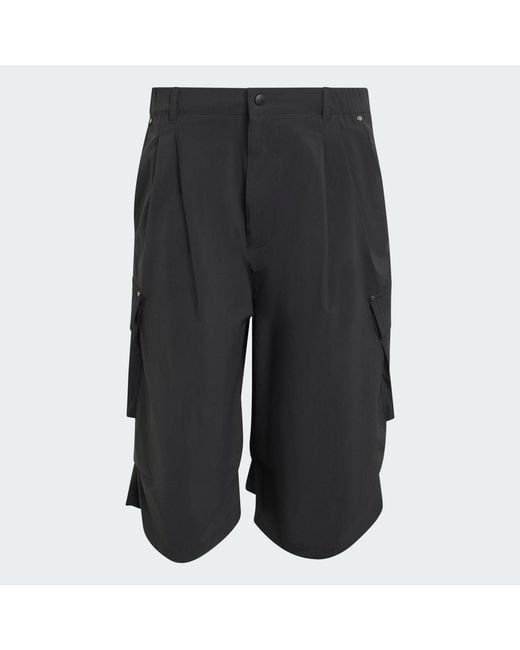 Adidas Black Premium Essentials Utility Long Shorts for men