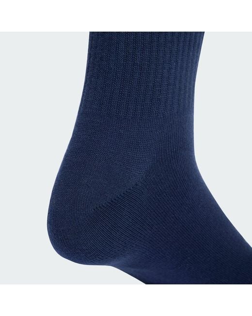 Adidas Blue Football Embroidered Crew Socken 2 Paar