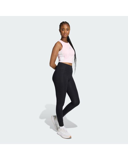 Adidas Red Essentials 3-Stripes Padded Tank