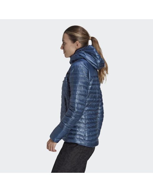 Adidas Blue Techrock Year-round Down Hooded Jacket