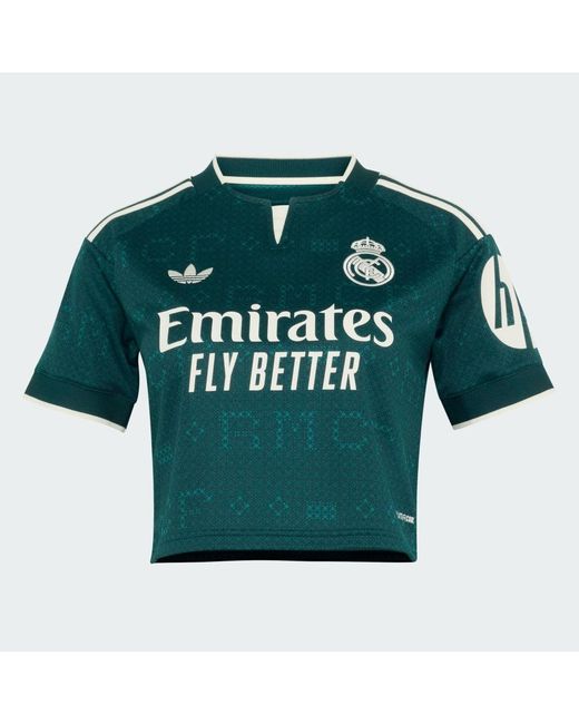 Adidas Blue Real Madrid 26/27 Away Cropped Jersey
