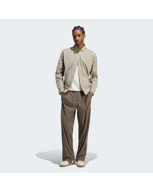 Adidas Brown Firebird Corduroy Track Trousers for men