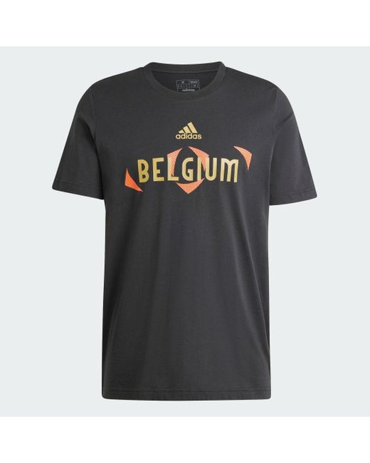 Adidas Black Uefa Euro24 Belgium T-Shirt for men
