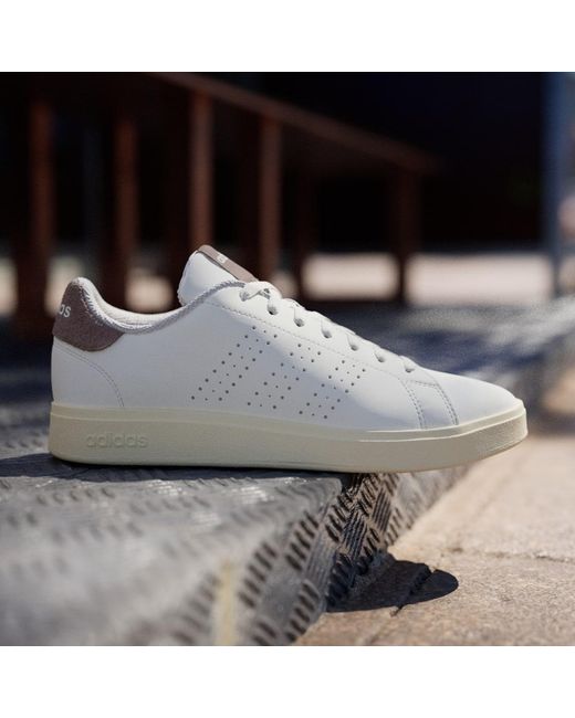 Adidas White Advantage Base 2.0 Shoes