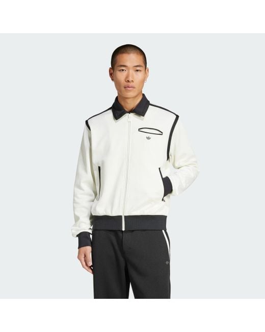 Adidas White Premium Track Top for men