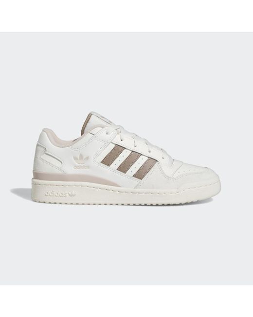 Adidas White Forum Low Shoes for men