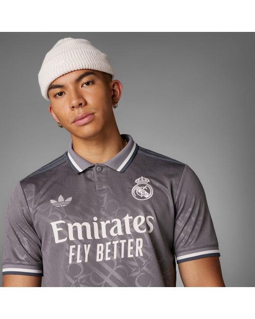 Adidas Gray Real Madrid 24/25 Third Jersey for men