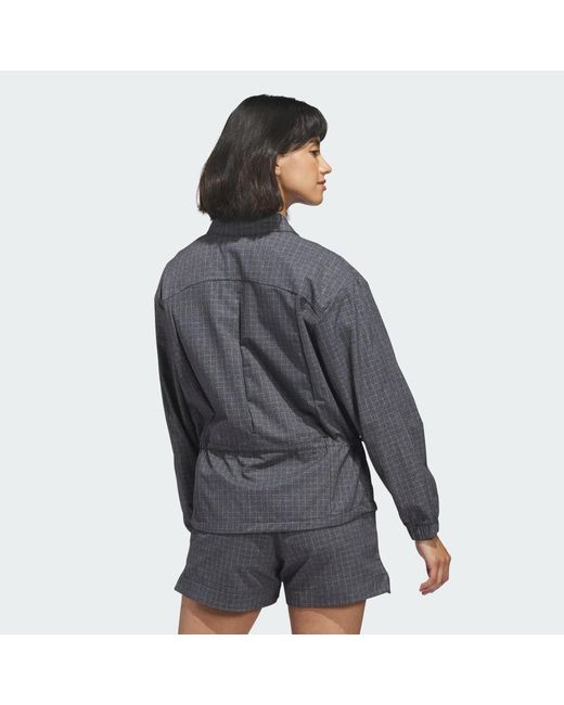 Adidas Gray Ultimate365+ Peplum Grid Jacket