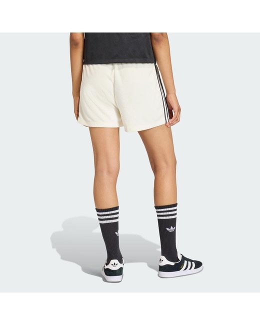 Adidas White Terry Towel Firebird Shorts