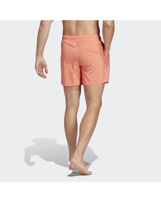 Short Length Solid Swim di Adidas in Orange da Uomo