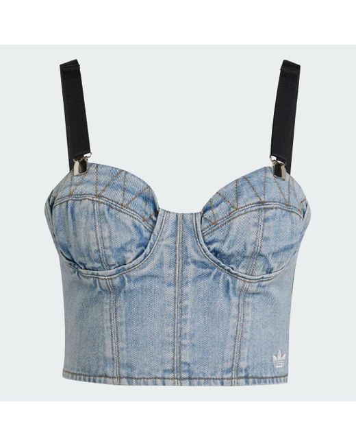 Adidas Blue X Jeremy Scott Pride Denim Bustier