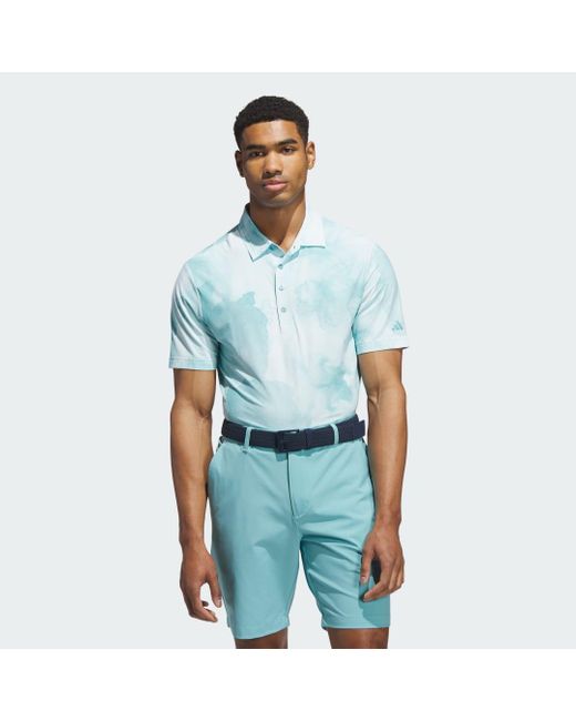 Adidas Blue Ultimate365 Printed Cool Feeling Tour Polo Shirt for men