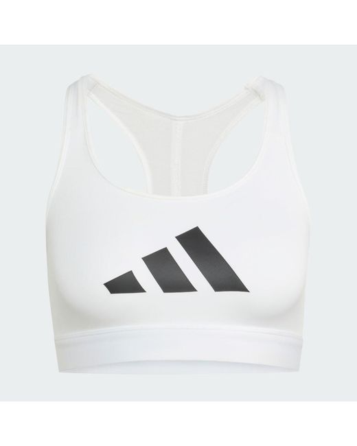 Adidas Blue Primeliftreact Graphic Bra