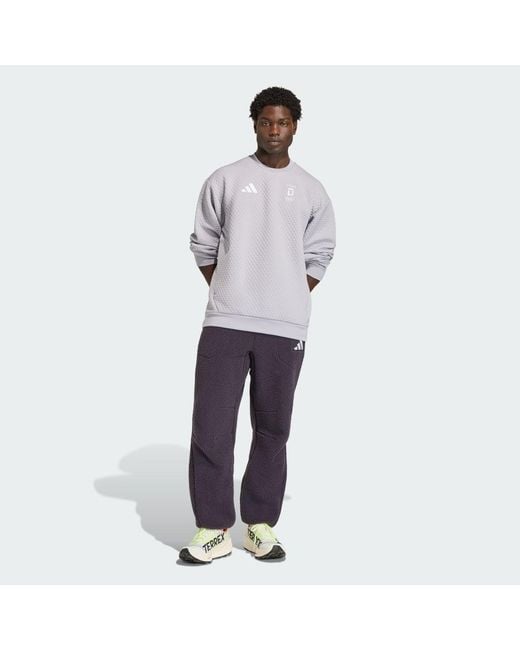 Adidas Purple Team D Xploric Crew Neck Sweatshirt for men