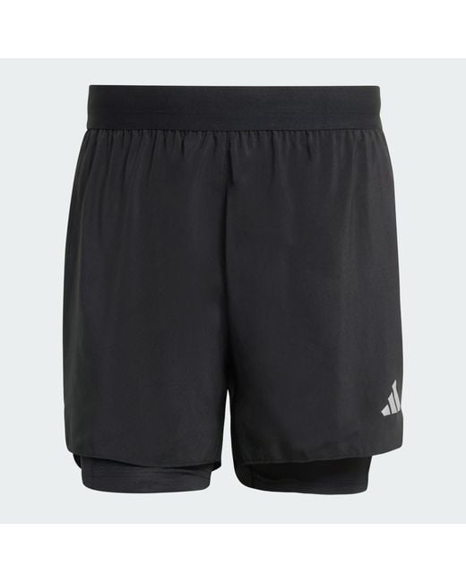 Adidas Black Adi365 Running Essentials 2In1 Shorts for men