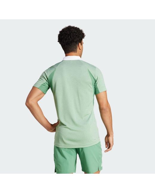 Adidas Green Tennis Freelift Polo Shirt for men