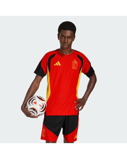 Adidas Originals Red Belgium 26 Tiro Training Jersey for men