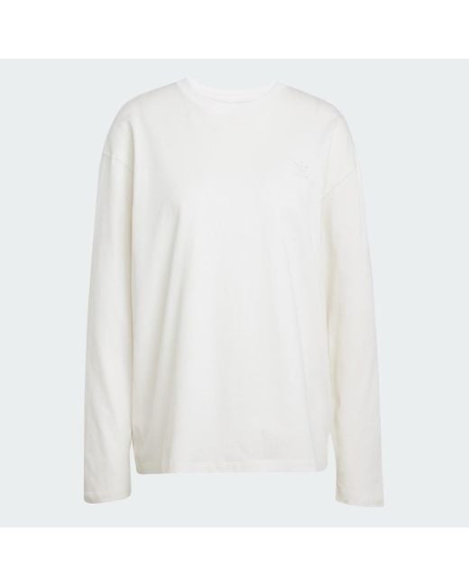 Originals Graphic Long Sleeve Long-Sleeve Top di Adidas in White