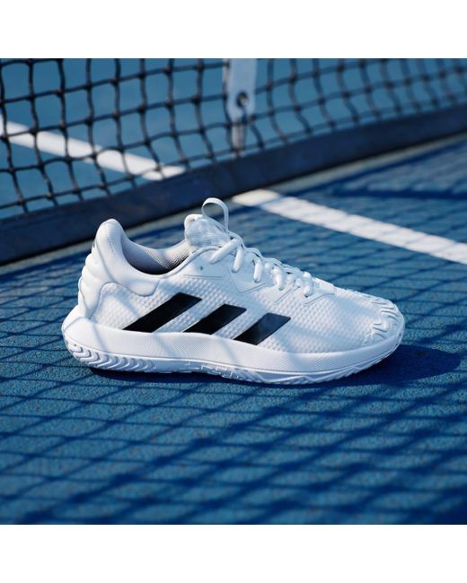 Adidas White Solematch Control Tennis Shoes for men