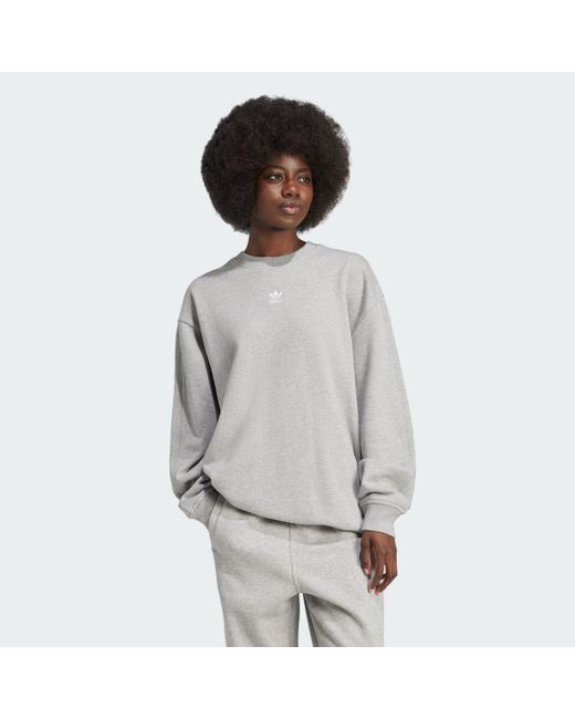 Adidas Gray Essentials Oversized French Terry Sweatshirt