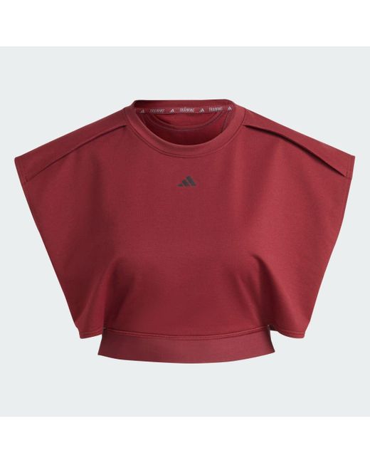 Adidas Originals Red Power Aeroready Crop Sleeveless Tee