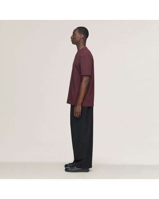 Adidas Purple Y-3 Regular Short Sleeve T-Shirt